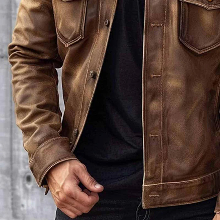 Pierre Herre Vintage Jakke – Elegant & Holdbar Læderjakke med Tidøst Stil