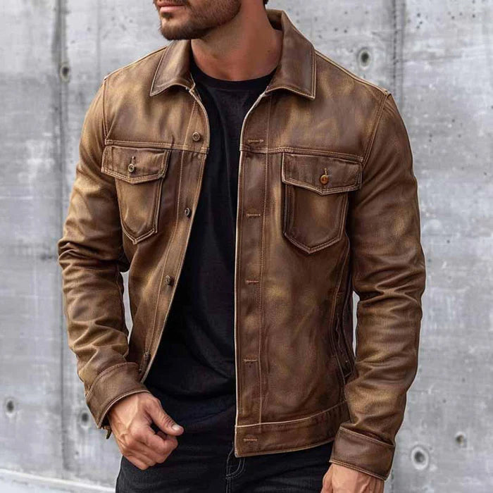 Pierre Herre Vintage Jakke – Elegant & Holdbar Læderjakke med Tidøst Stil