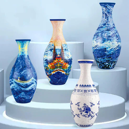 Dekorativ Blomstervase 3D Puslespil til Kreativ Indretning