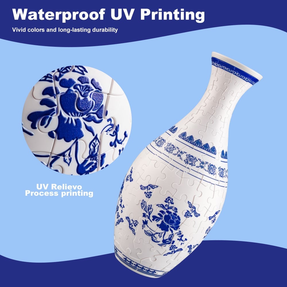 Dekorativ Blomstervase 3D Puslespil til Kreativ Indretning