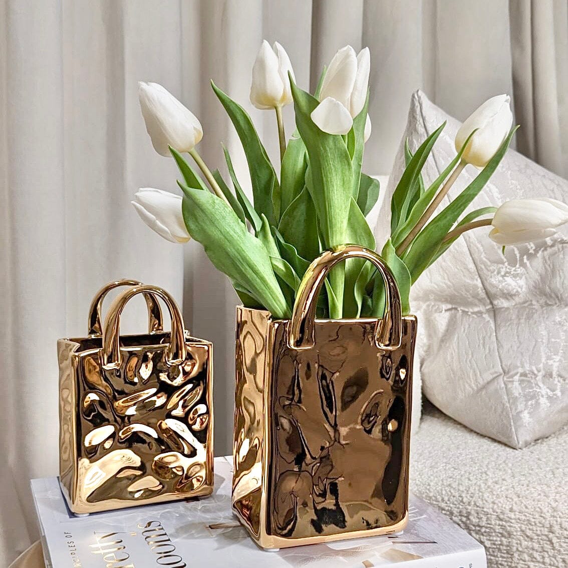 Dekorativ Guldtaske Vase
