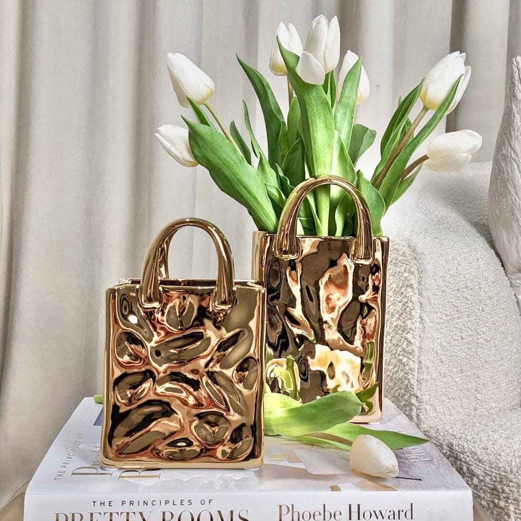 Dekorativ Guldtaske Vase