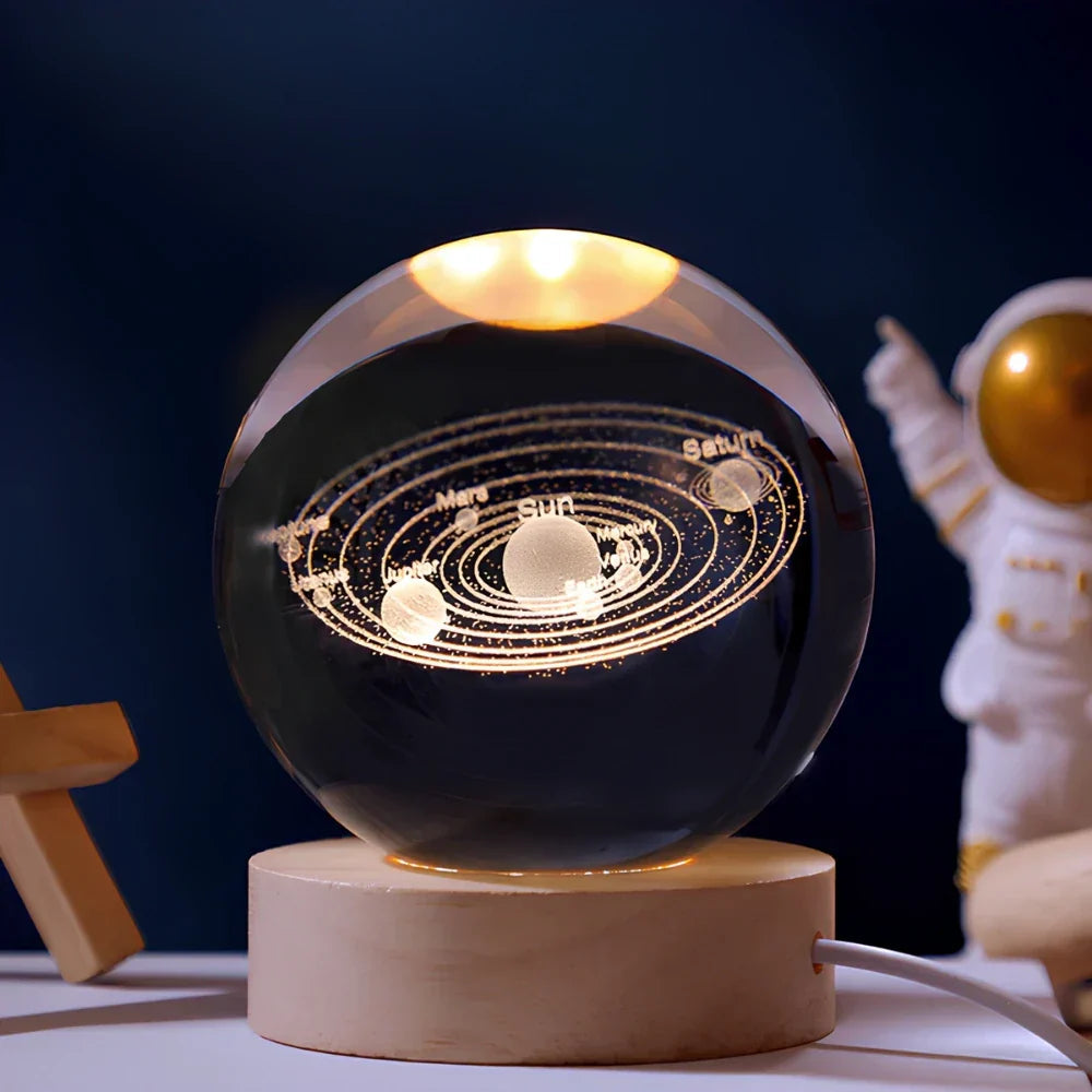 Dekorativ Lampe med 3D Gravering til Hjemmet