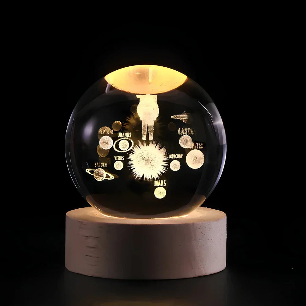 Dekorativ Lampe med 3D Gravering til Hjemmet