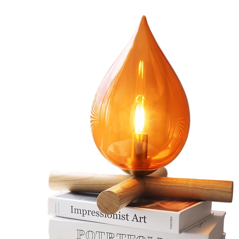 Dekorativ Lampe med Flammeeffekt - Minimalistisk Design til Hyggelig Atmosfære