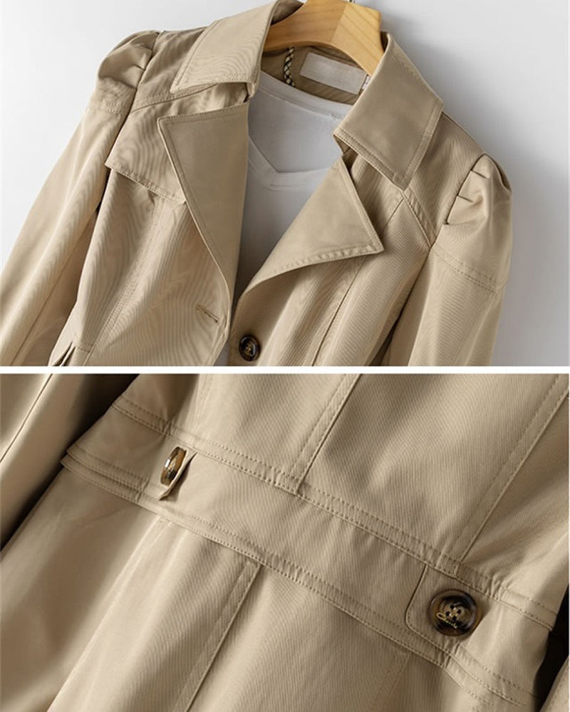 Freya Trench Kvinde Mid-Length – Elegant Snit, Letvægtsstof & Alsidig Chic Stil