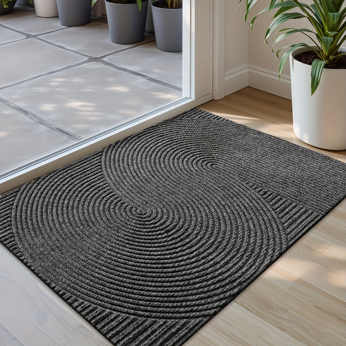 Dørmåtte Indendørs Udendørs Geometrisk Design Skridsikker Lavprofil