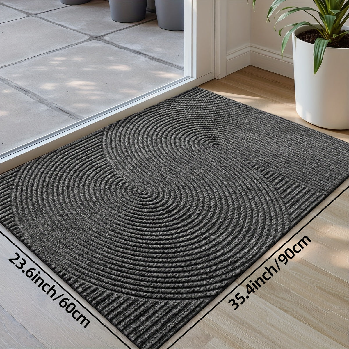 Dørmåtte Indendørs Udendørs Geometrisk Design Skridsikker Lavprofil