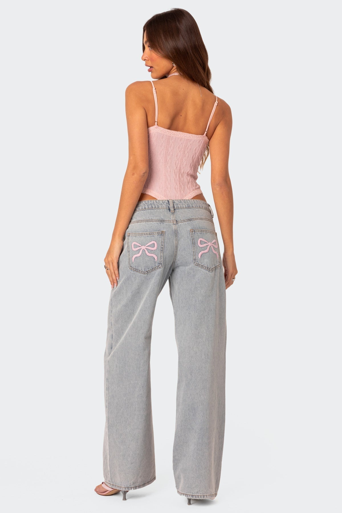 Kvinders Flared Jeans Blå Casual Strækbar Denim