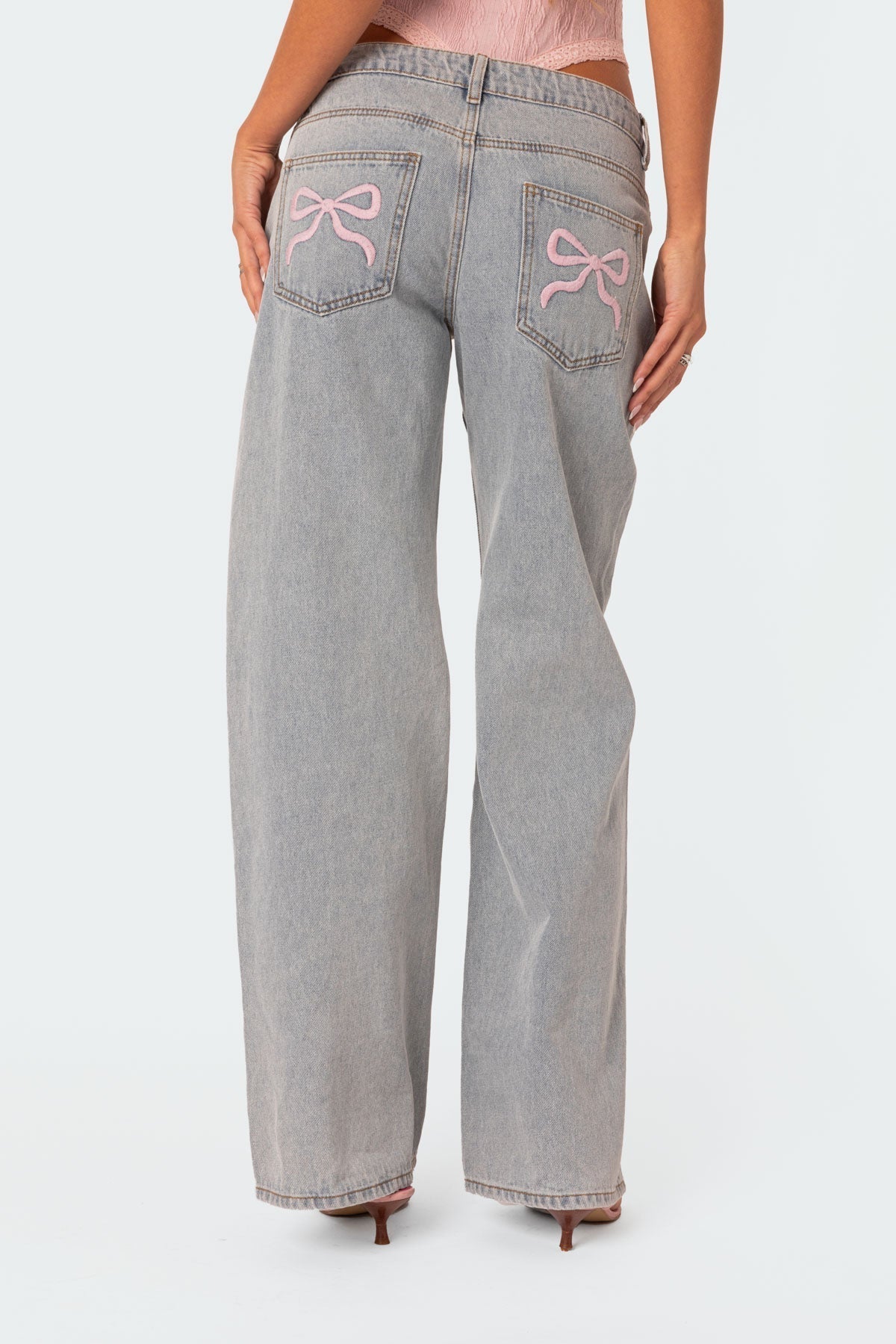 Kvinders Flared Jeans Blå Casual Strækbar Denim