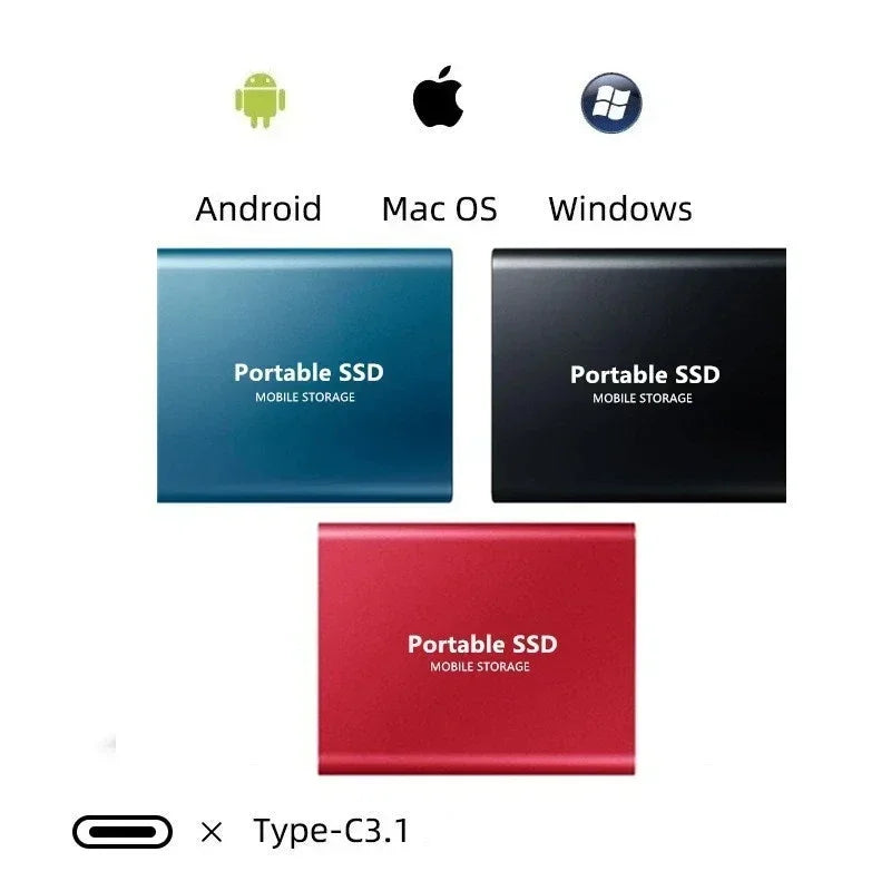 Ekstern SSD 128 TB Kompakt Design