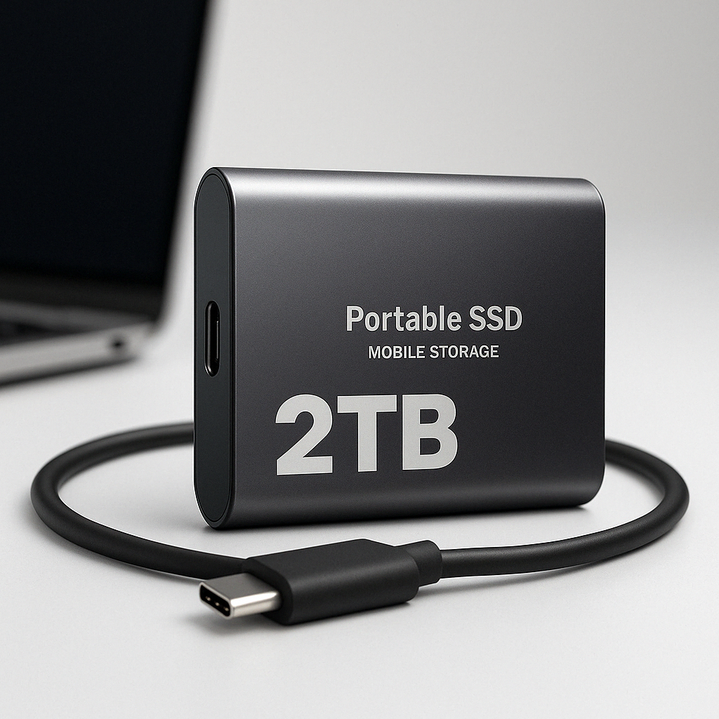 Ekstern SSD 2TB Hurtig USB-C-lagring