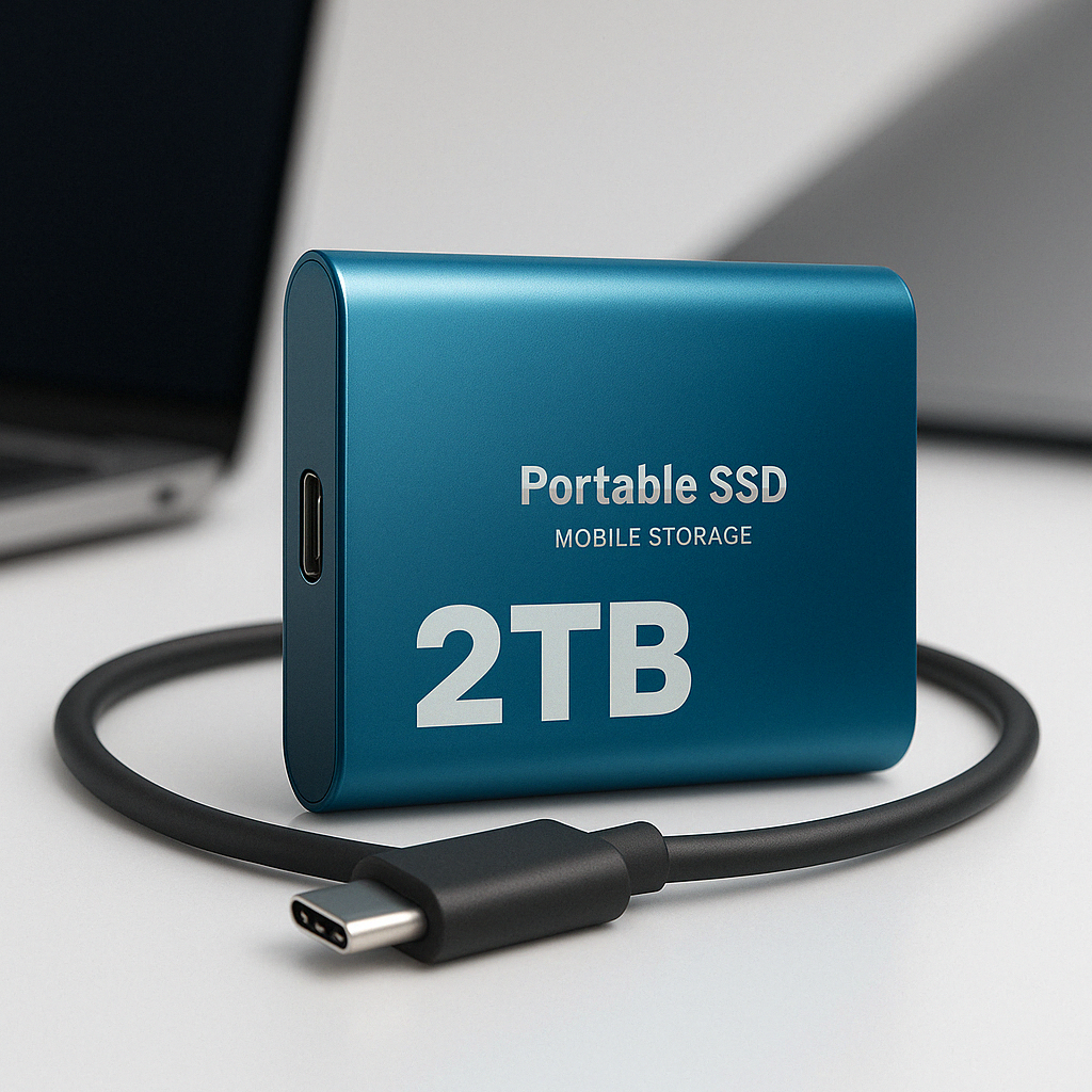 Ekstern SSD 2TB Hurtig USB-C-lagring