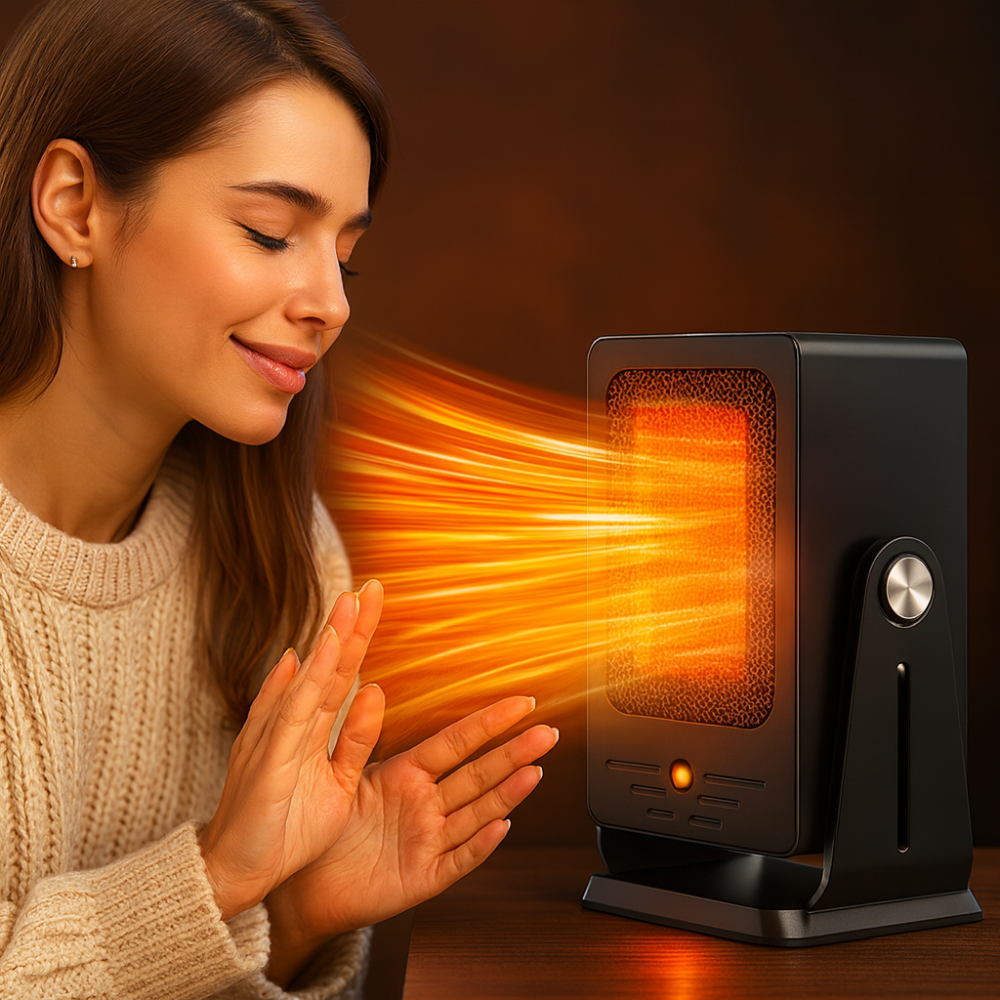 Electric Convection Heater 900W – Portable Room Heater with Thermostat