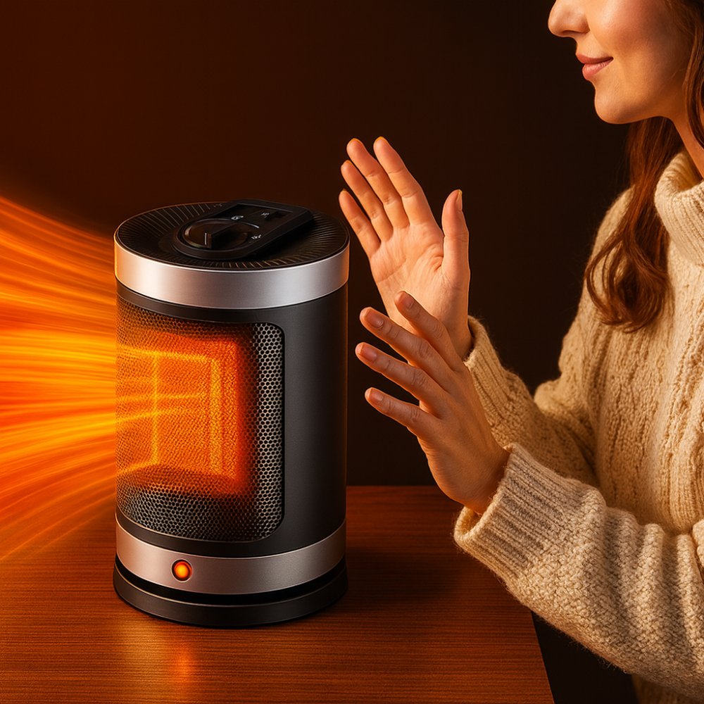Electric Convection Heater 900W – Portable Room Heater with Thermostat