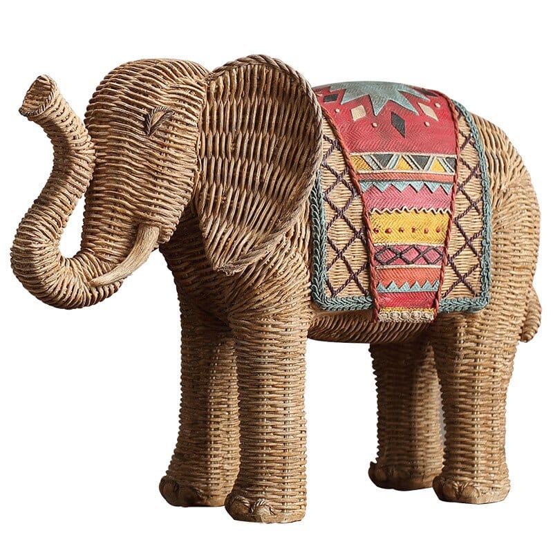 Elefant Statue Rattan Design