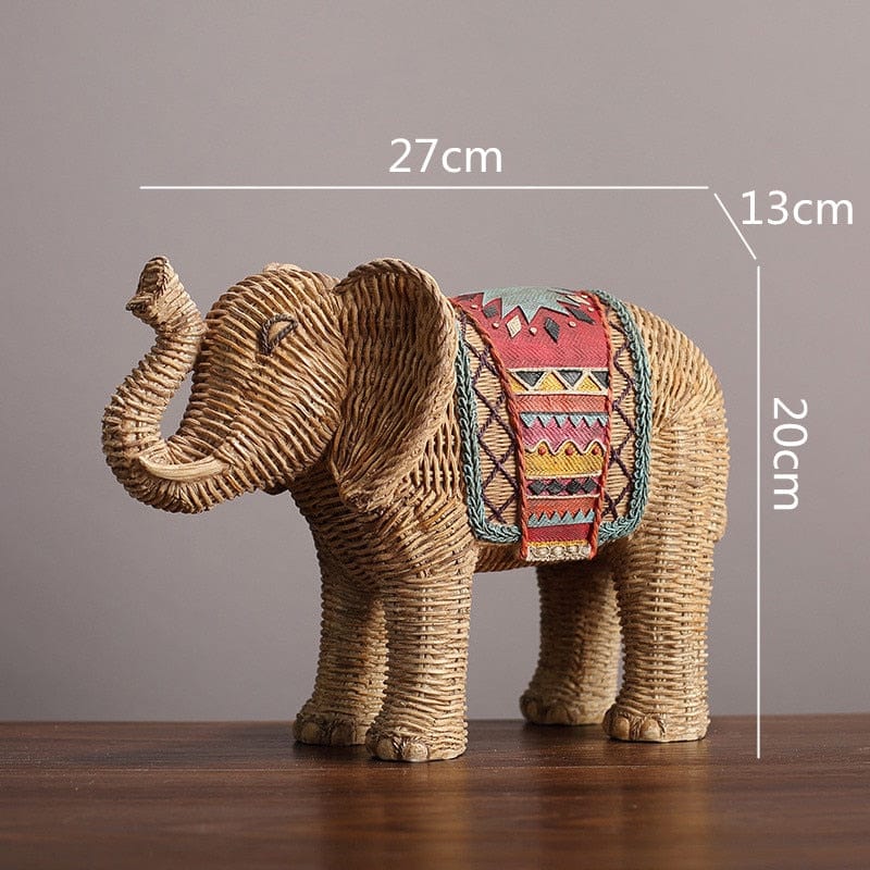 Elefant Statue Rattan Design