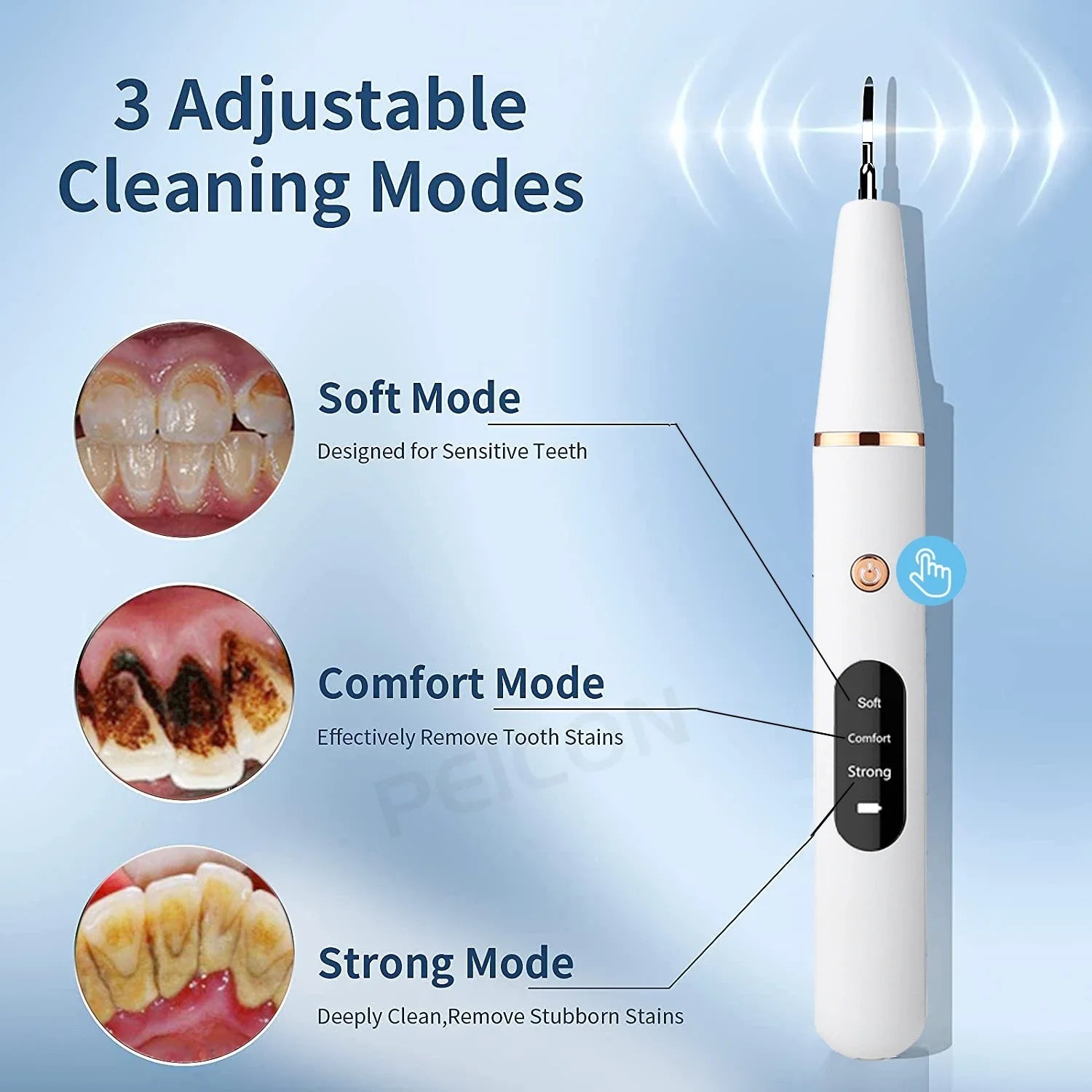 Elektrisk Tandbørste SonicClean Genopladelig Med Ultralydbaseret Rensning