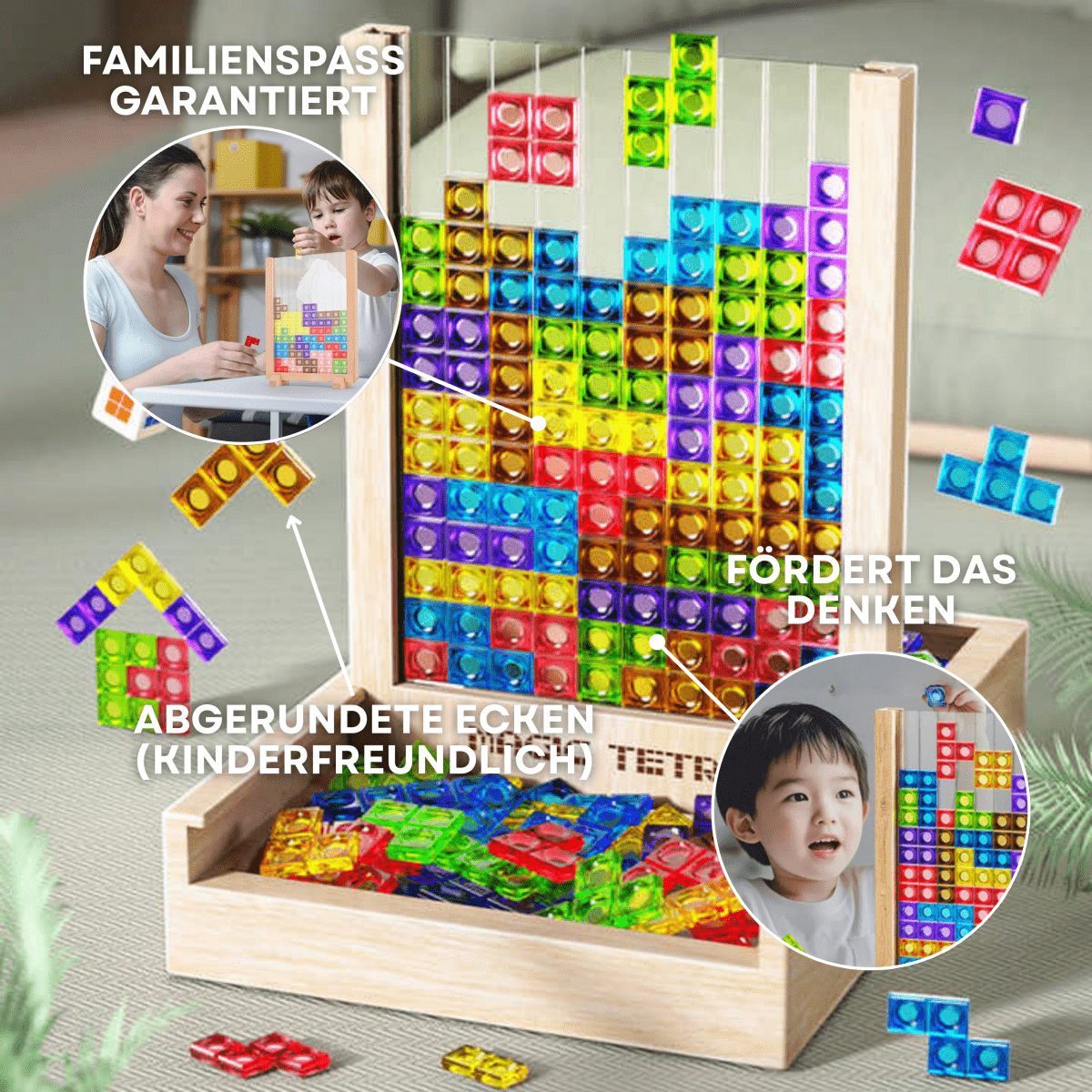 Familievenligt Tetris Puslespil i Bæredygtigt Design
