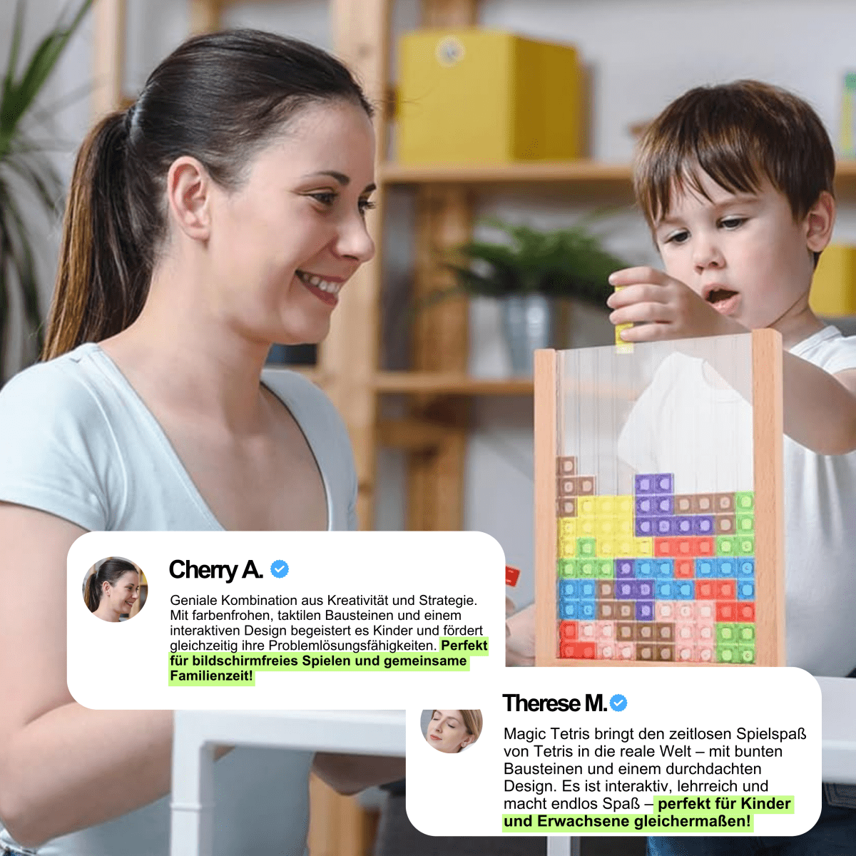 Familievenligt Tetris Puslespil i Bæredygtigt Design