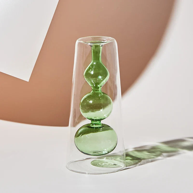 Farverig Glasvase i Skandinavisk Design
