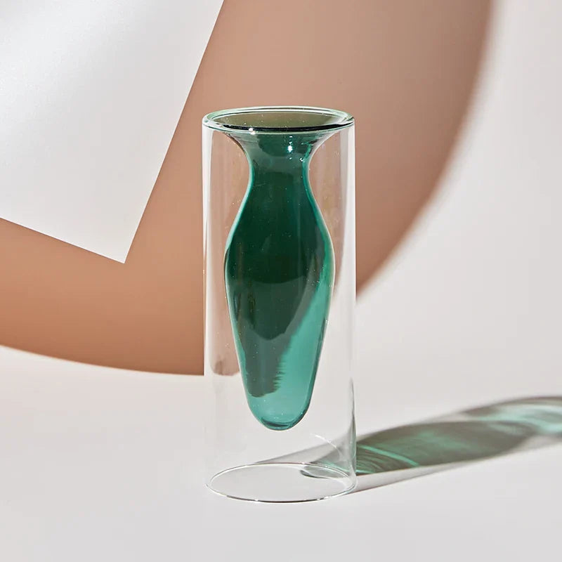 Farverig Glasvase i Skandinavisk Design