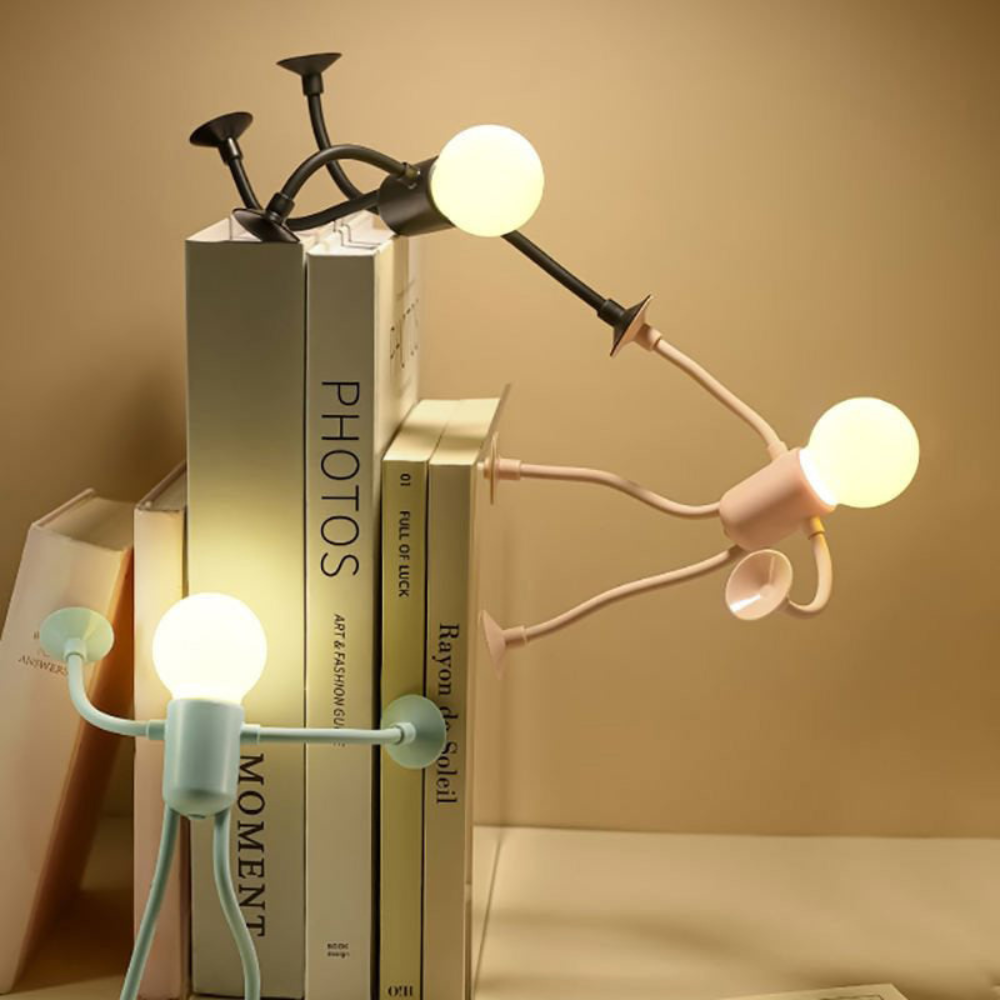 LumiFlex | LED Bordlampe Fleksibel Kreativ Dekoration til Stue og Børneværelse Energisparende Moderne 4 Farver