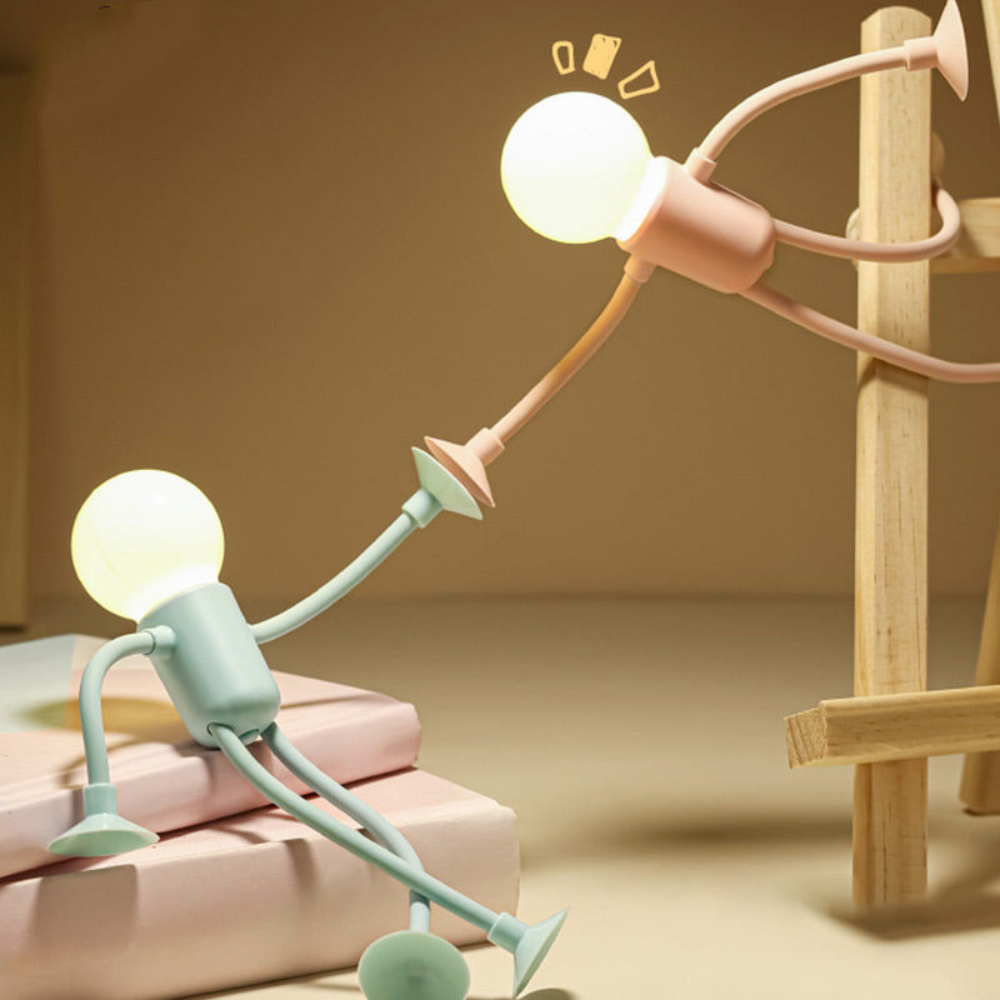 LumiFlex | LED Bordlampe Fleksibel Kreativ Dekoration til Stue og Børneværelse Energisparende Moderne 4 Farver