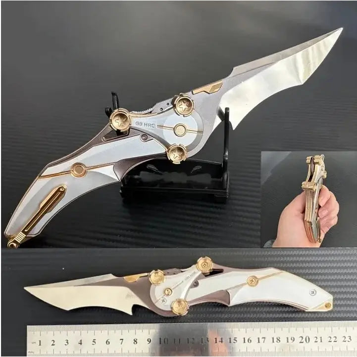 Folkedkniv i metal med kompakt design