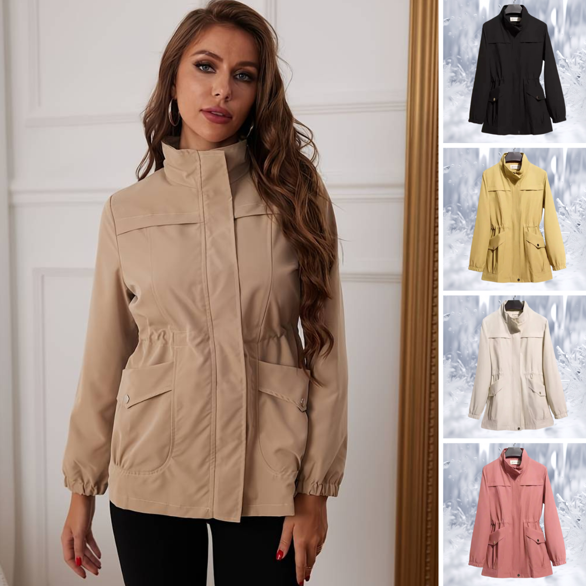 Forårsjakke Kvinders Tidløs Windbreaker Med Moderne Design