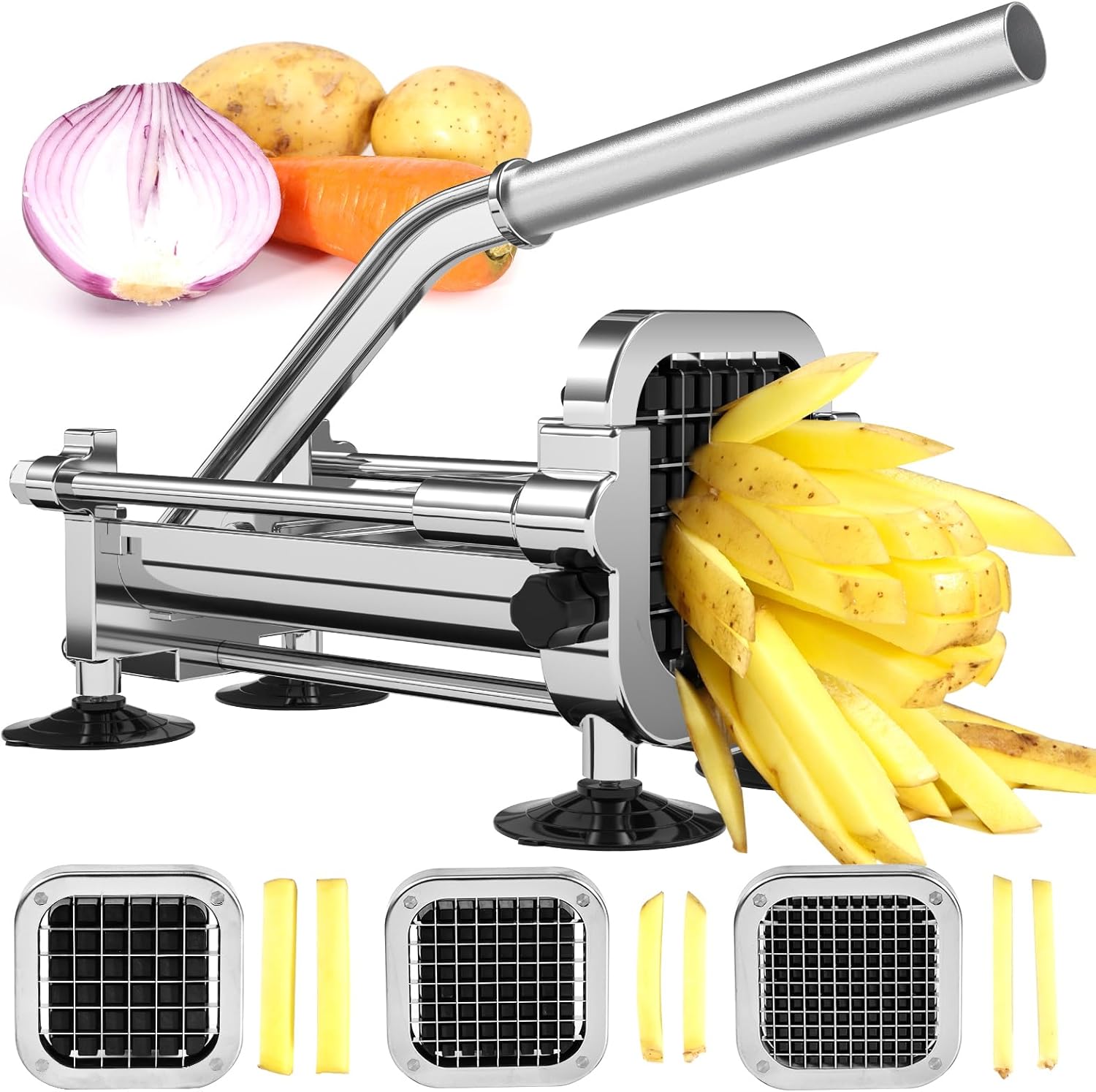 Fritesskærer til Grøntsager med Udskiftelige Knive