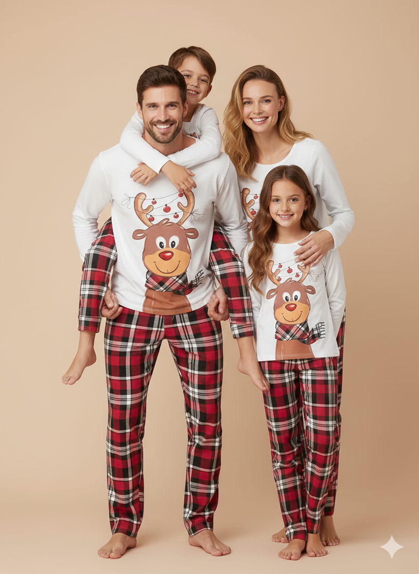 Julefamilie Pyjamasæt | Matchende Julepyjamas til hele Familien