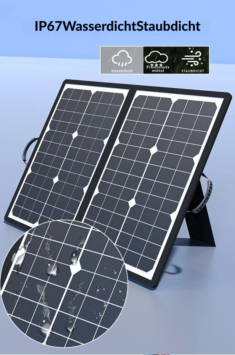 SolaraX 1000W Sammenklappeligt Solpanel-Kit | Fuld pakke med MPPT & USB/Type-C | Til Camping, Bil, Båd & Campingvogn