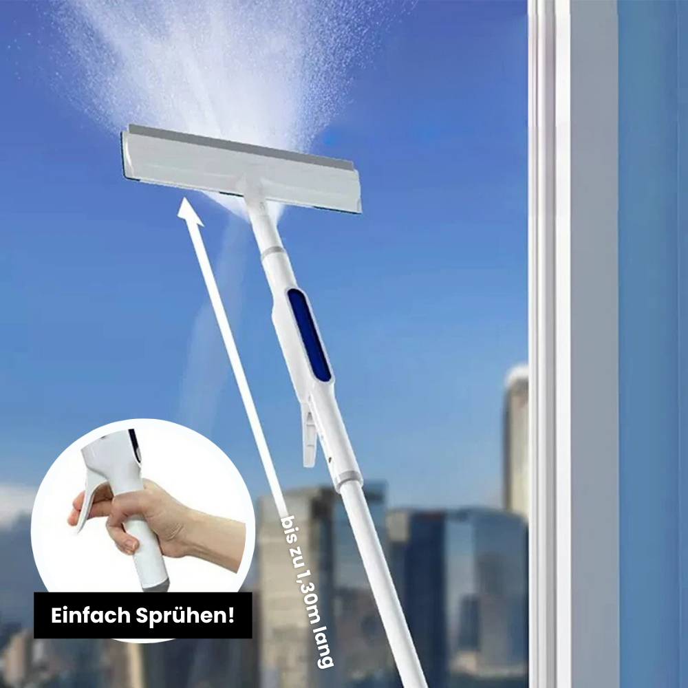 3-i-1 Drejbar Vinduesrenser med Teleskopstang og Sprayfunktion