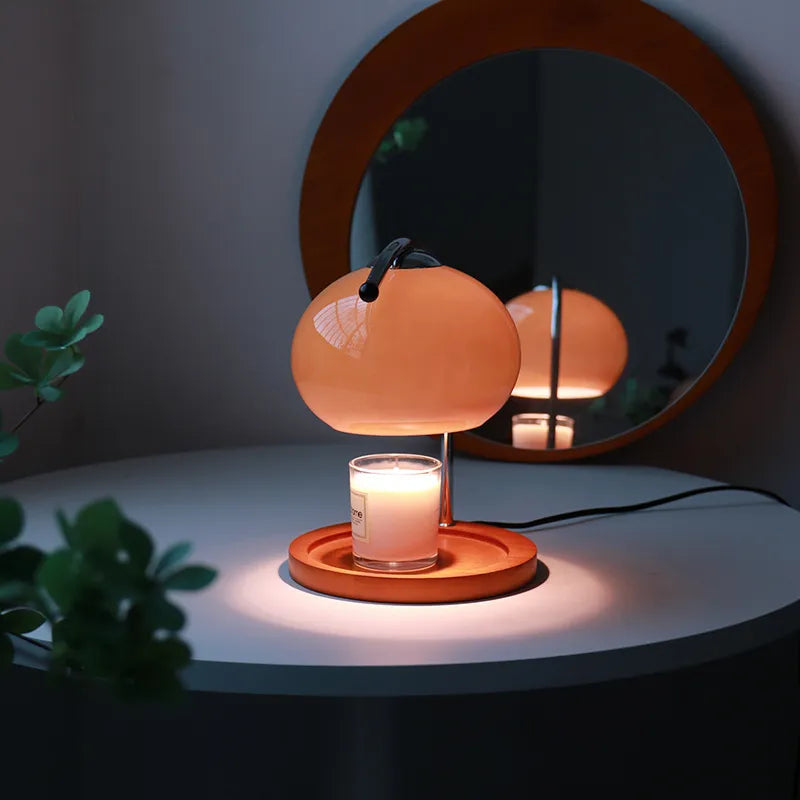 Glas Stearinlyslampe med Justerbar Lysstyrke