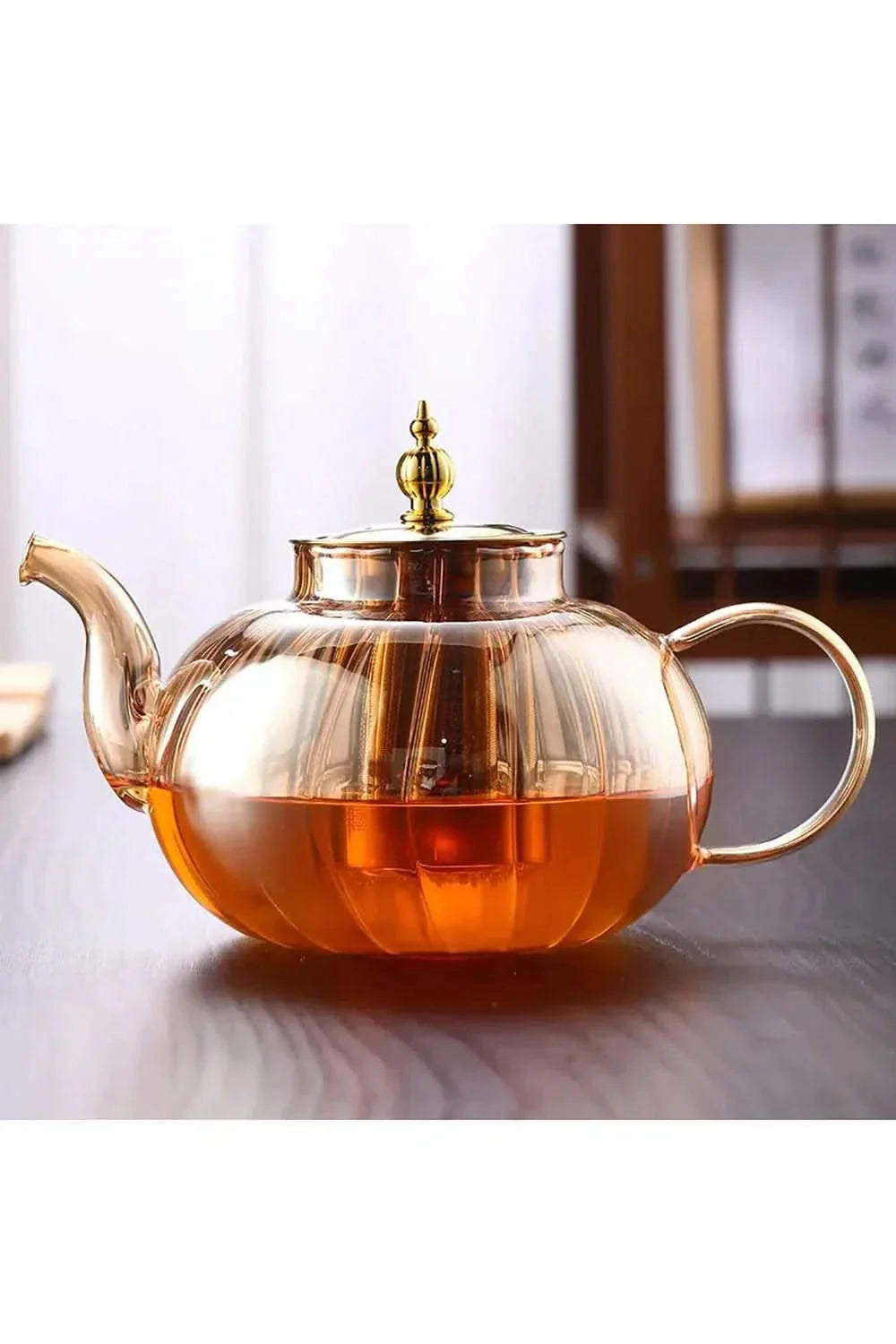 Glas Tekande med Infuser til Løs Te