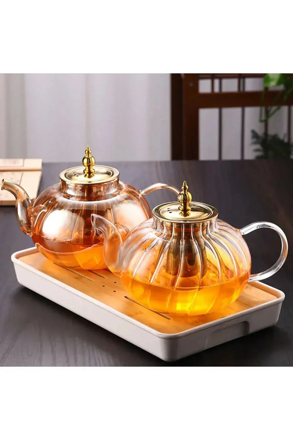 Glas Tekande med Infuser til Løs Te