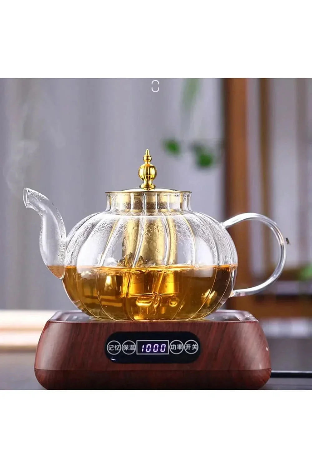 Glas Tekande med Infuser til Løs Te