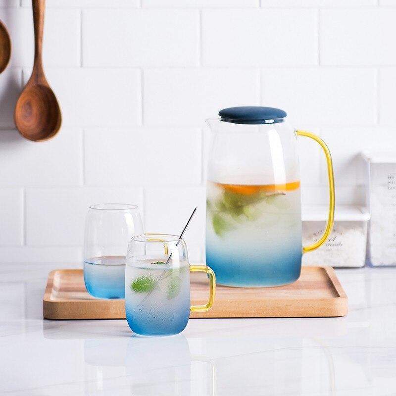 Glaskaraffel Sæt med Matchende Glas