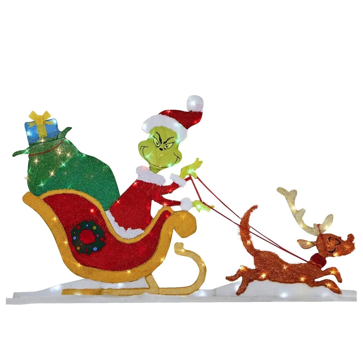 Grinch Havedekoration med LED-belysning til Jul