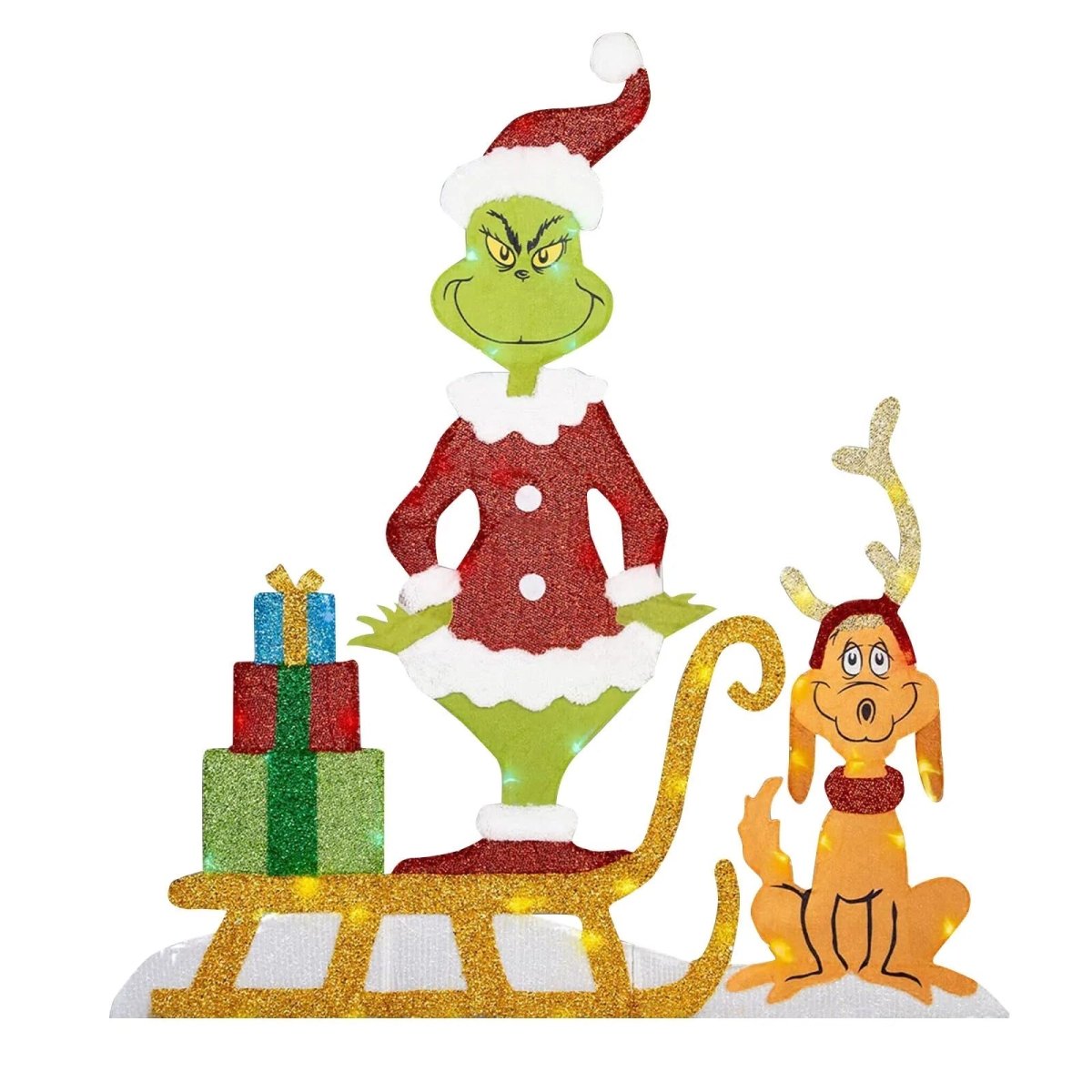 Grinch Havedekoration med LED-belysning til Jul