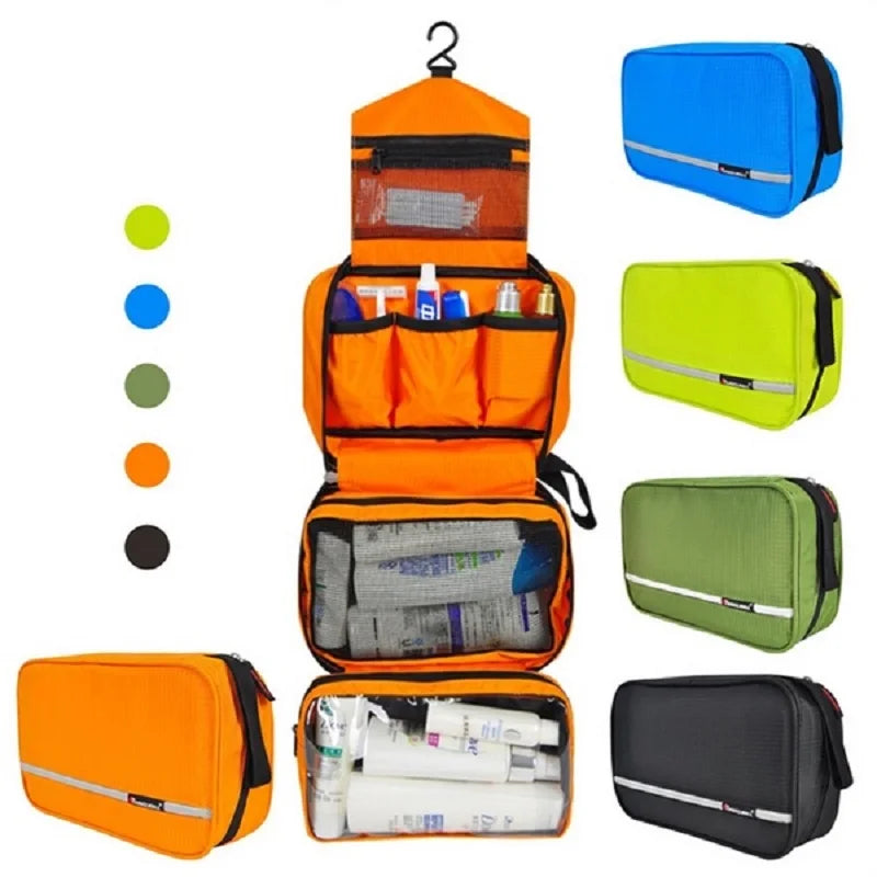 Travelior MaxPack Stor Vandtæt Toilettaske til Mænd & Kvinder | Rejse-Kosmetiktaske | Robust Design & Meget Plads