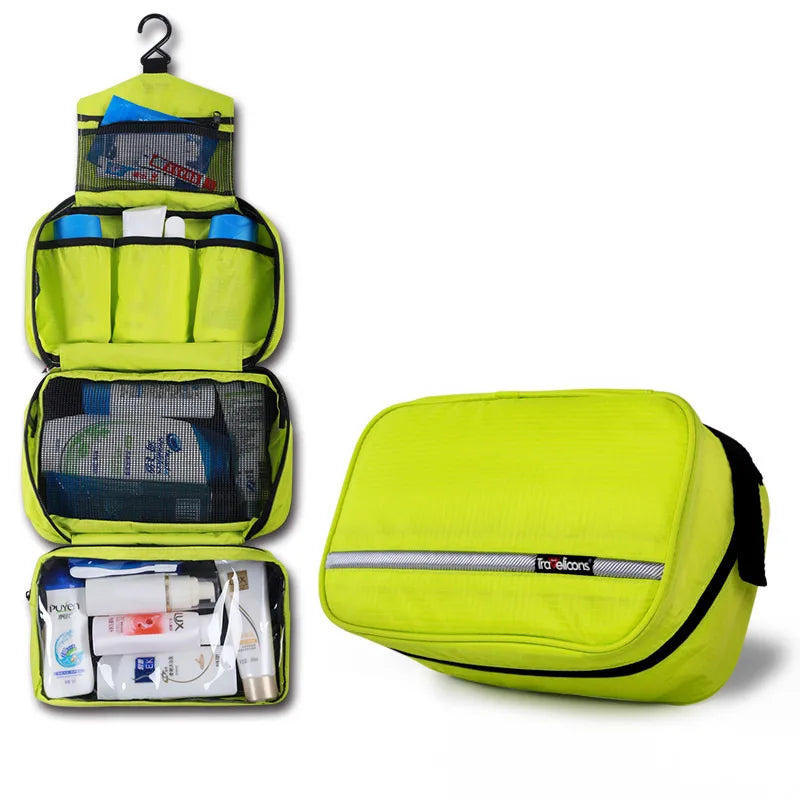 Travelior MaxPack Stor Vandtæt Toilettaske til Mænd & Kvinder | Rejse-Kosmetiktaske | Robust Design & Meget Plads