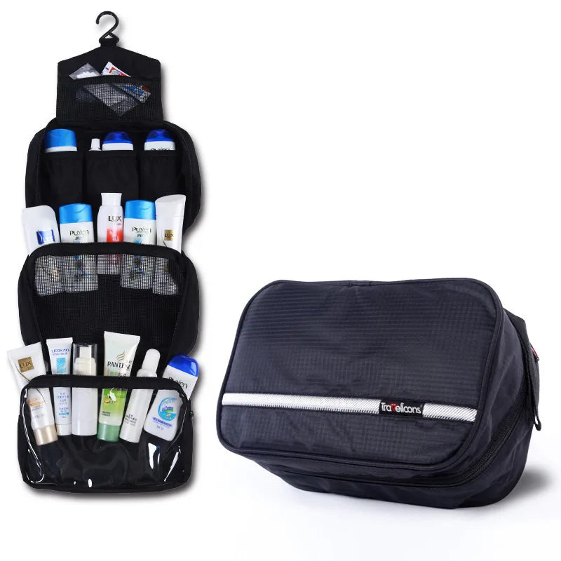 Travelior MaxPack Stor Vandtæt Toilettaske til Mænd & Kvinder | Rejse-Kosmetiktaske | Robust Design & Meget Plads
