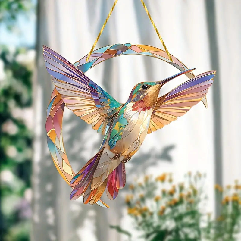 Hænge Dekoration Kolibri Krystal Solfanger - Unik Lysreflekterende Design