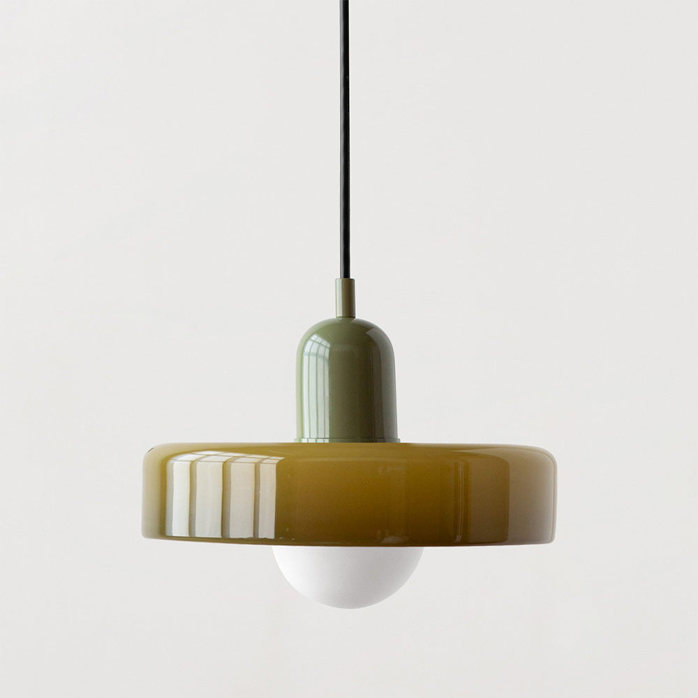 Hængelampe i Farvet Glas Moderne Design