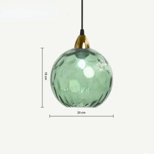 Hængende Lampe i Glaskugle Design Moderne Belysning
