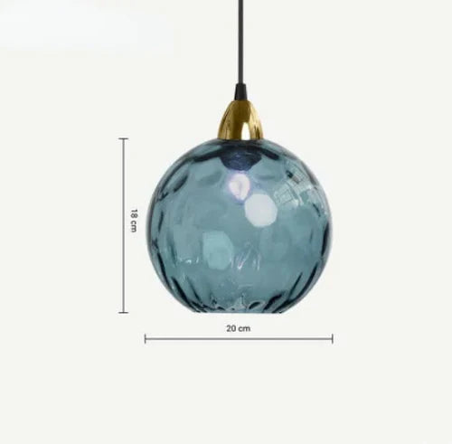 Hængende Lampe i Glaskugle Design Moderne Belysning