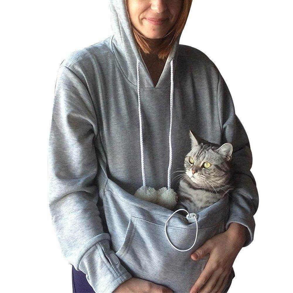 Hætte Trøje Til Katte Med Kattelomme Komfortabel Indendørs Design