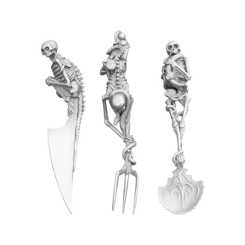 Halloween Bestik Sæt med Skelet Design til Festlige Anledninger